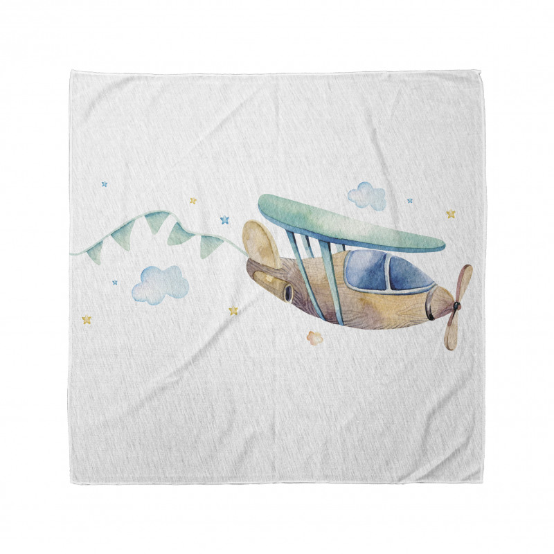 Nursery Airplane Cloud Stars Bandana