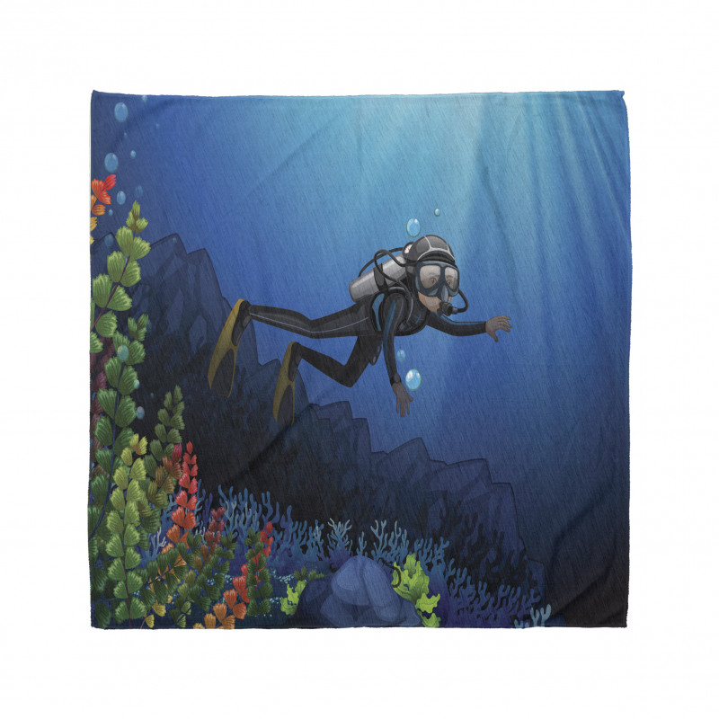 Scuba Diver Exploring Art Bandana