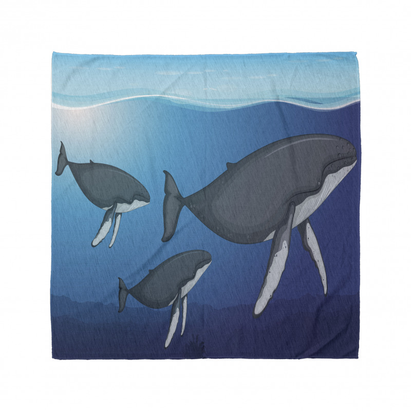 Swimming Whales Scenery Bandana