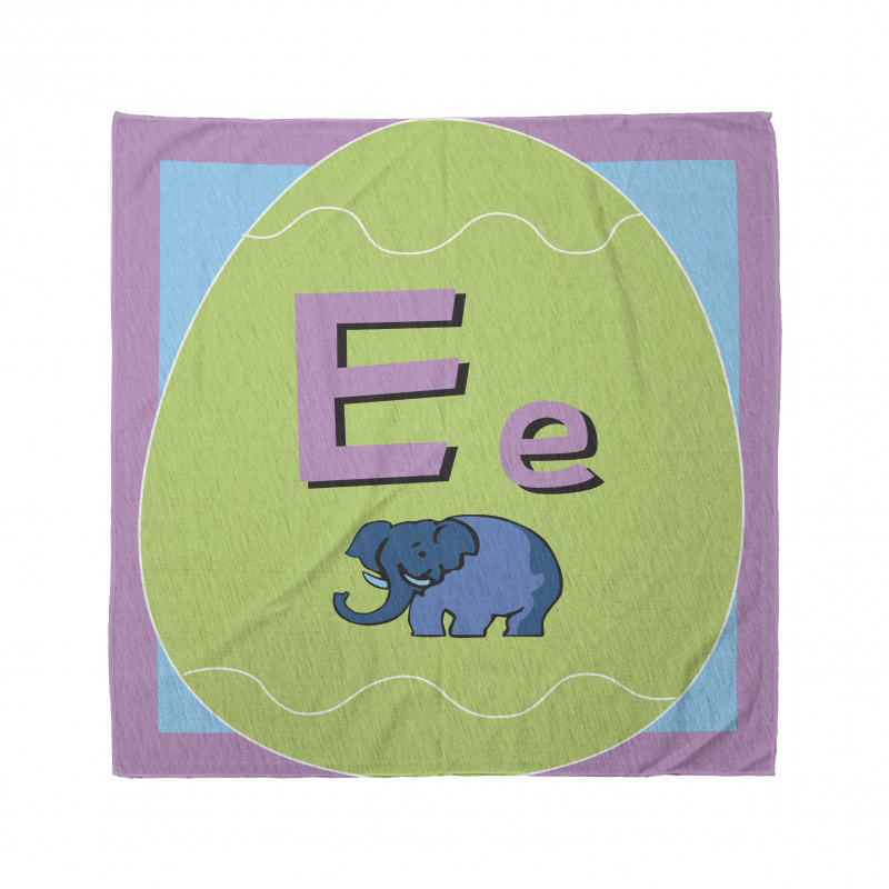 Animal and Letter E in Egg Bandana