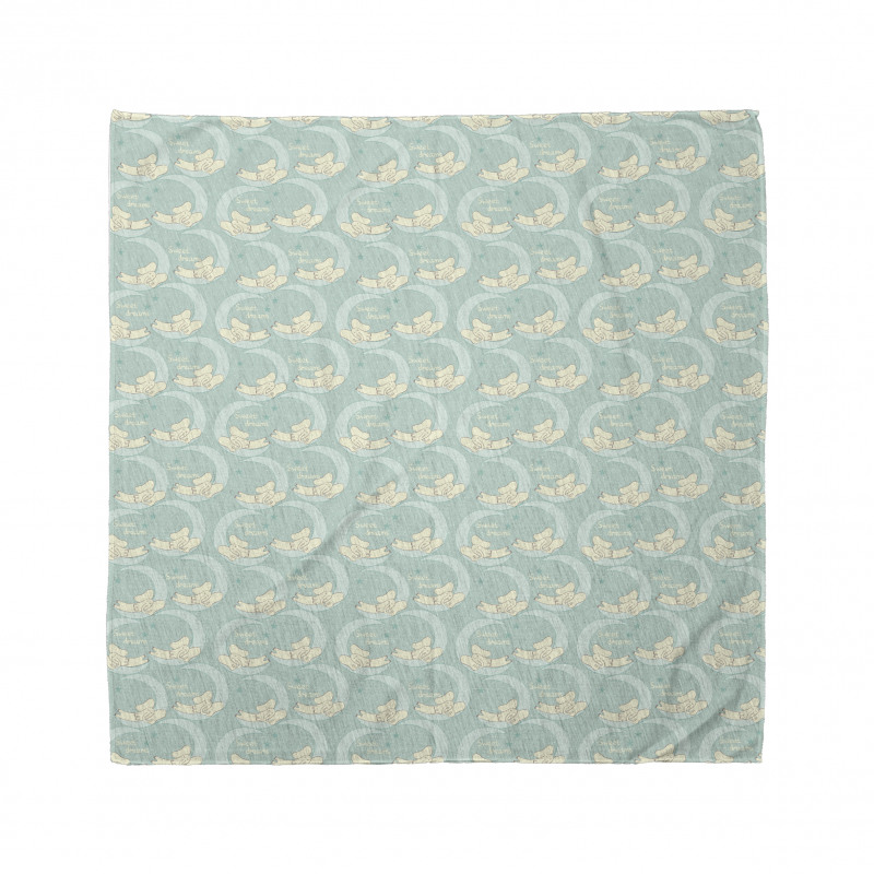 Nursery Animal on Crescent Bandana