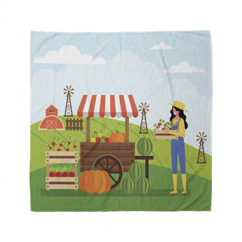 Farmer Selling Products Bandana