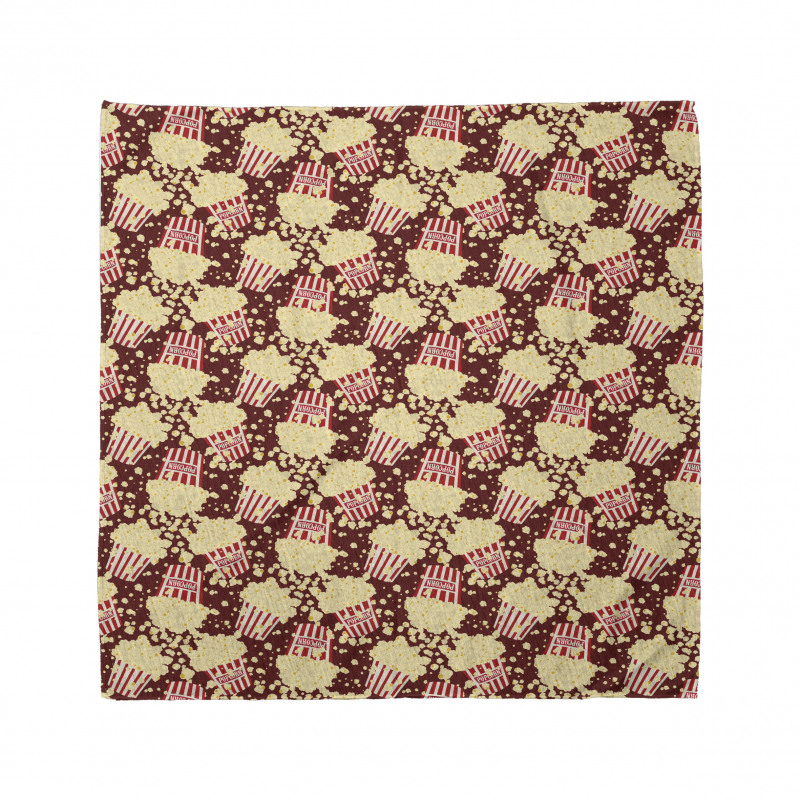 Movie and Popcorn Pattern Bandana