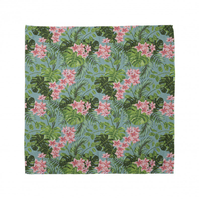 Exotic Pastel Plumeria Pattern Bandana