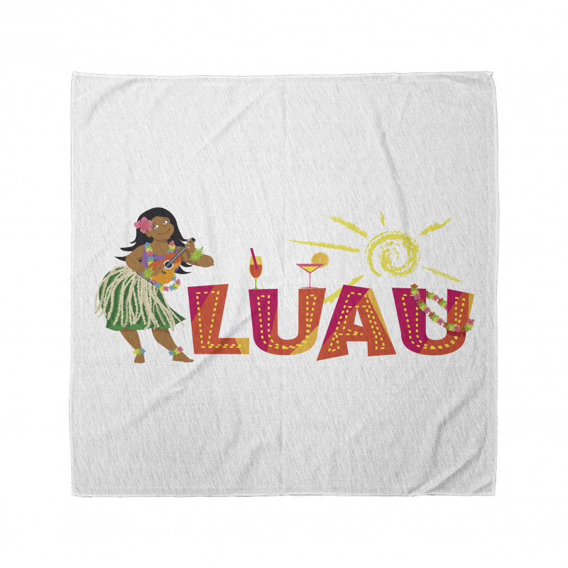 Hula Dancer with a Ukulele Bandana