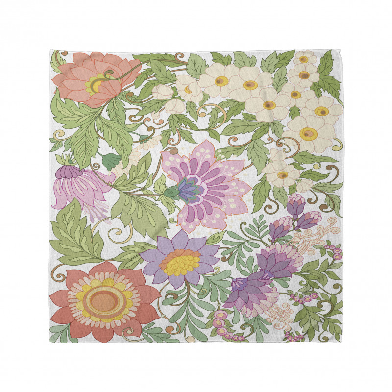 Pastel Flowers Nostalgia Bandana