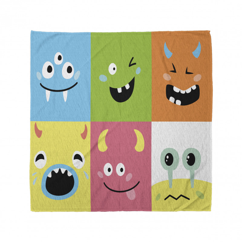 Colorful Blocks Emoticon Bandana