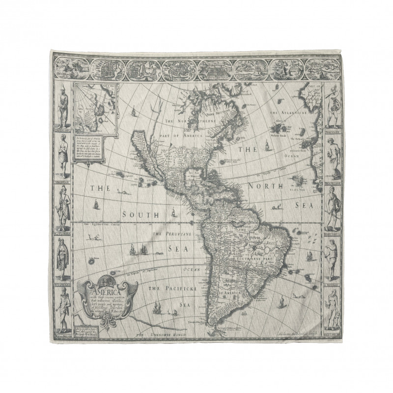 Retro Old America Map Bandana