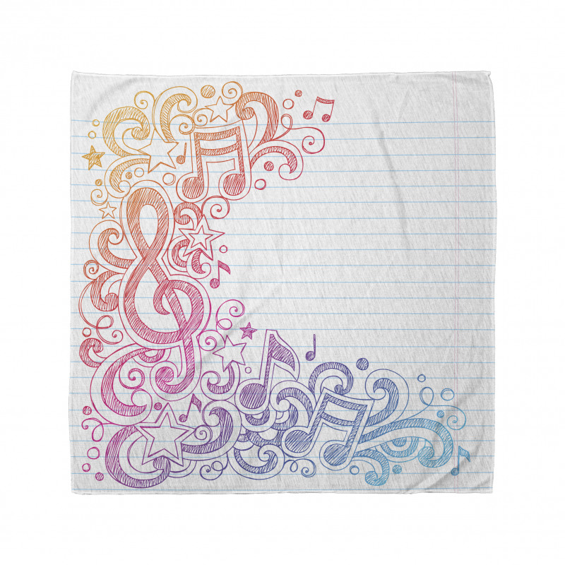 Hand Drawn Swirls Stars Bandana