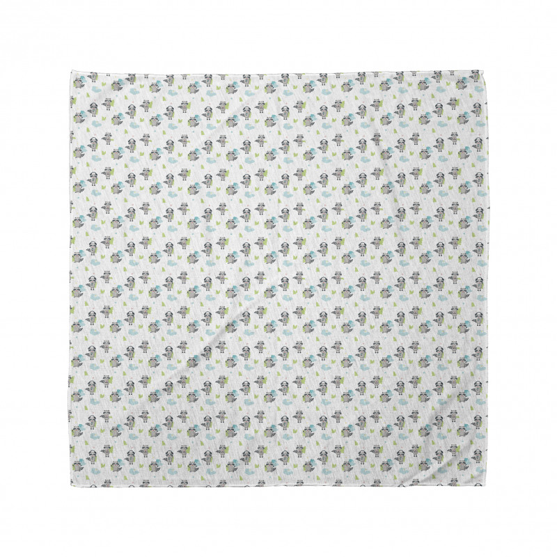 Raccoon Trees Clouds Bandana