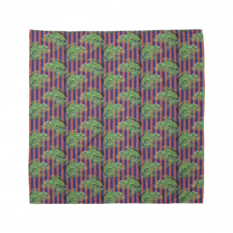 Chameleon with Palm Stripes Bandana