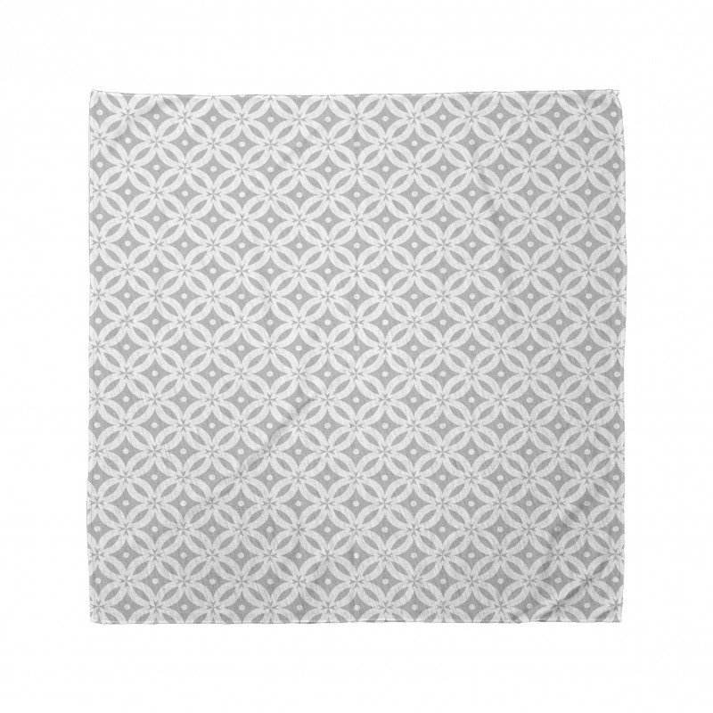 Greyscale Round Squares Bandana