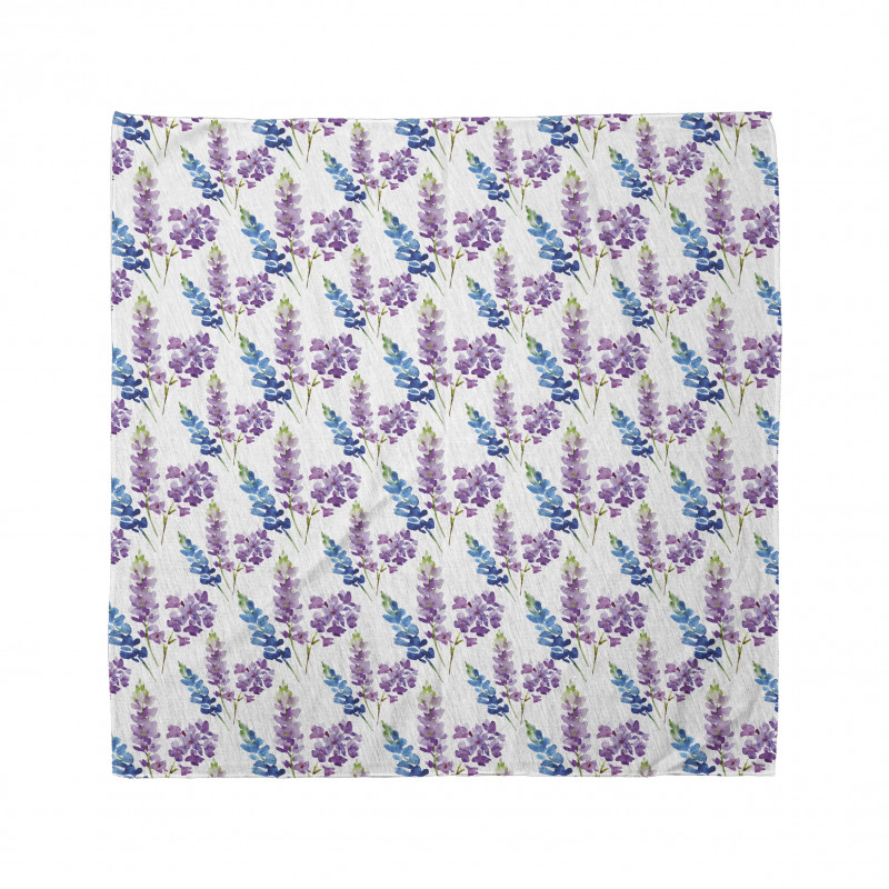 Violet Tone Flowers Pattern Bandana