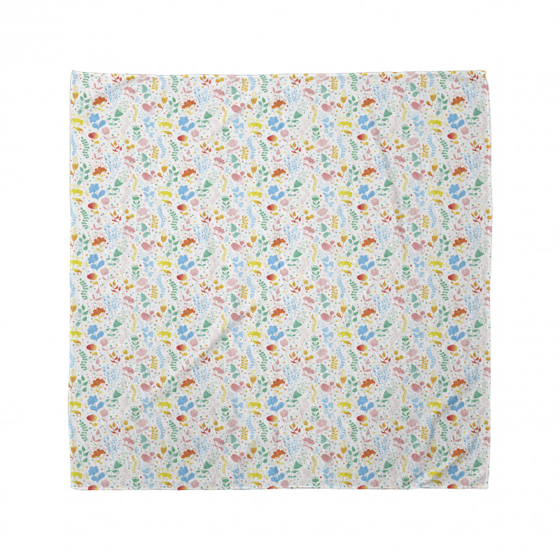 Pastel Dots and Flora Scene Bandana