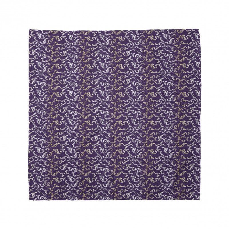 Lavish Curls on Purple Tone Bandana