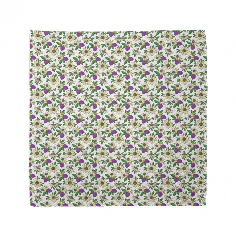 Floral Bandana Çarkıfelek Çiçeği Desenli