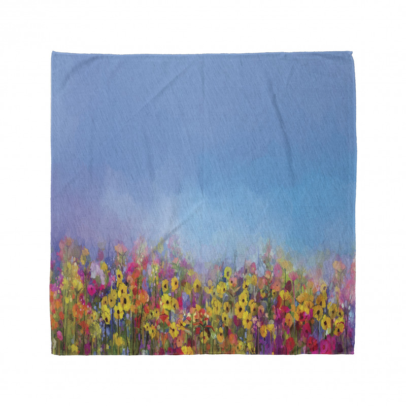 Abstract Sky Dreamy Flowers Bandana