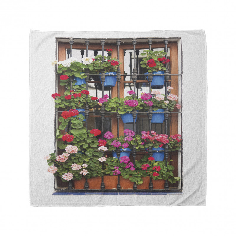 Flower Pots on Old Window Bandana