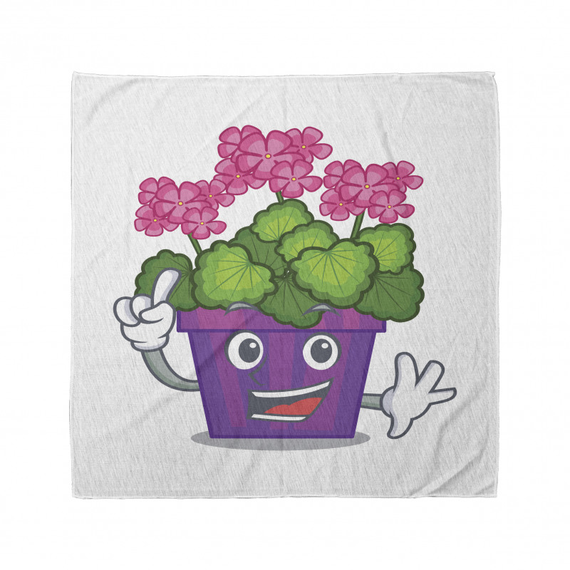 Flower Pot Smiling Art Bandana