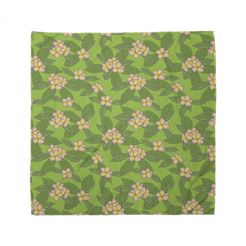 Frangipani Flowers Cartoon Bandana