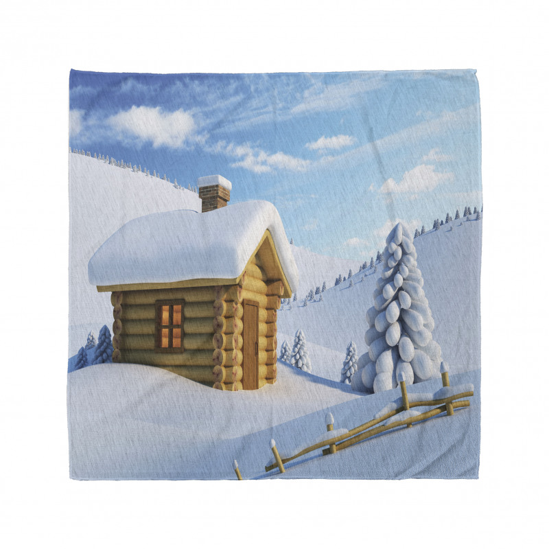 Lodge in Snowy Landscape Bandana