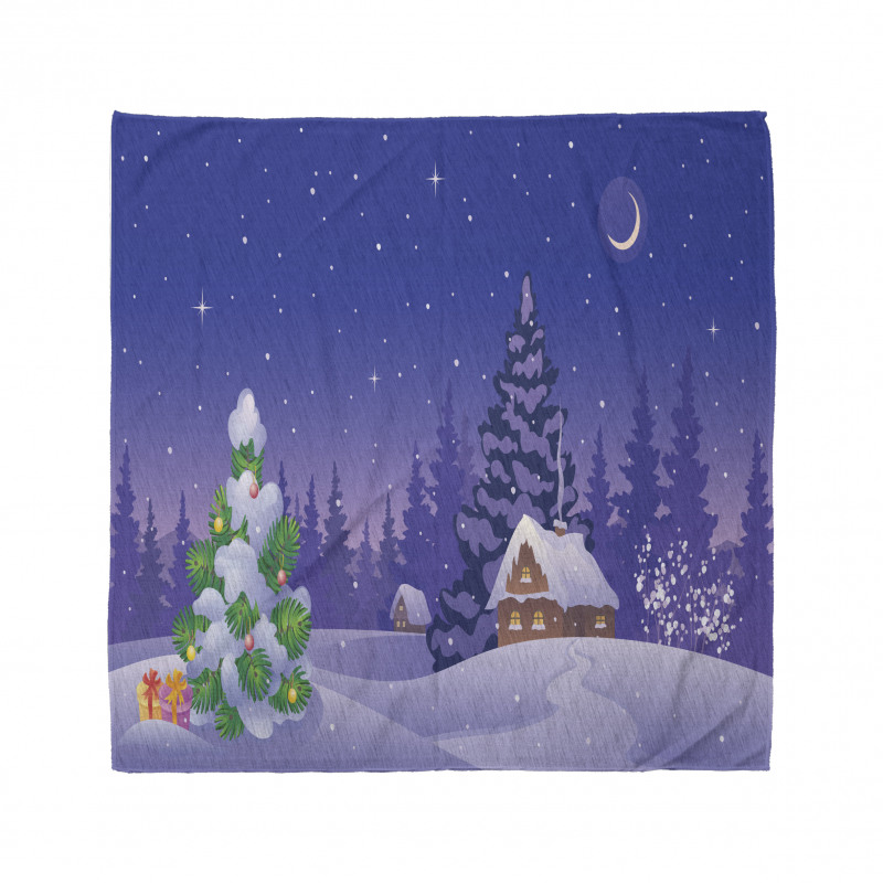 Cabin Covered with Snow Bandana