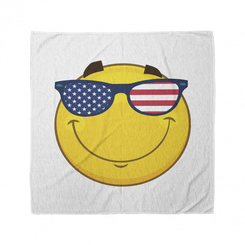 Duygu Bandana Amerikan Bayrağı ve Gözlüklü Gülümseyen Emoji