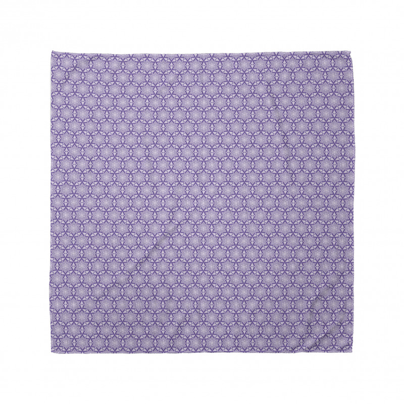 Geometrik Bandana İç İçe Geçmiş Yıldızlar ile Soyut Desen