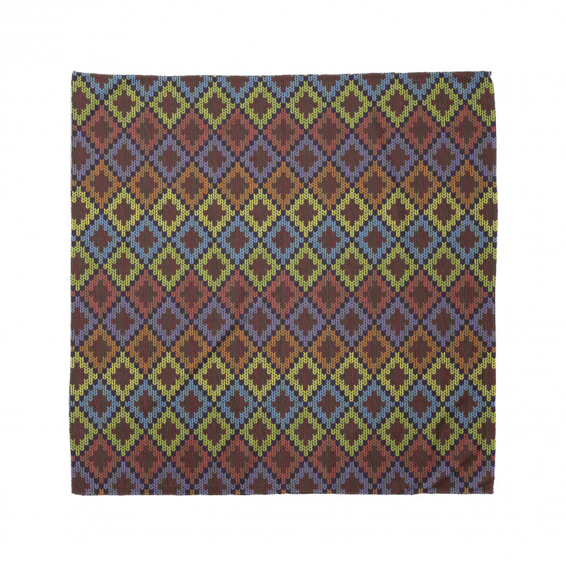 Soyut Bandana Tekrar Eden Rengarenk Kilim Motifleri Deseni