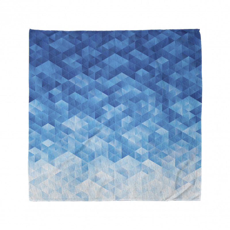 Geometrik Bandana Mavi Geometrik Desenli