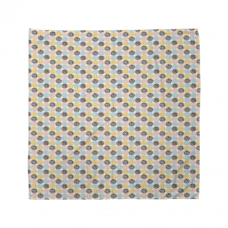 Soyut Bandana Tekrar Eden Benekli Daireler Pastel Tonlar