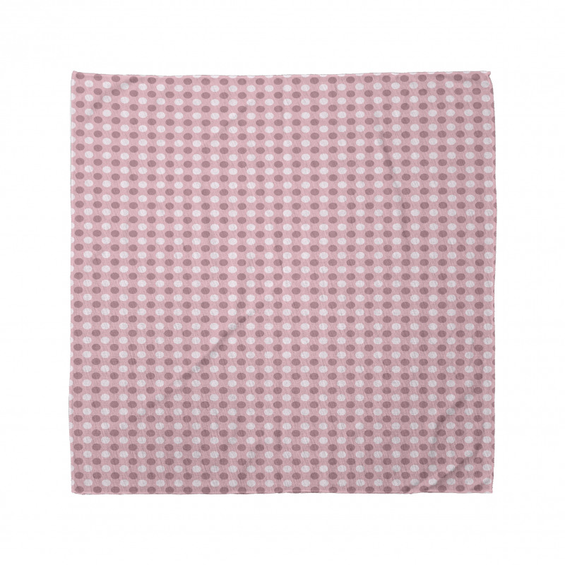 Retro Bandana Pastel Tonlu Ard Arda Daireler Deseni Feminen