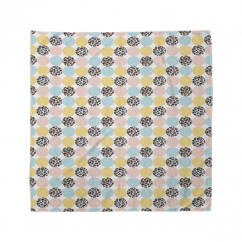 Geometrik Bandana Pastel Tonda Modern Süslü Daireler Deseni