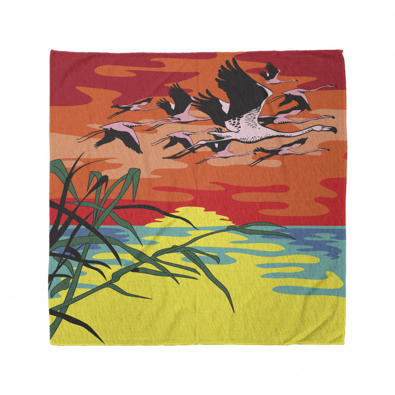 Tropikal Bandana Uçan Flamingolar