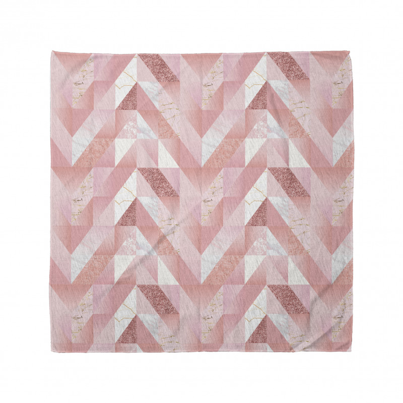 Modern Bandana Sanatsal Pastel Ton Soyut Motifli Zikzaklar