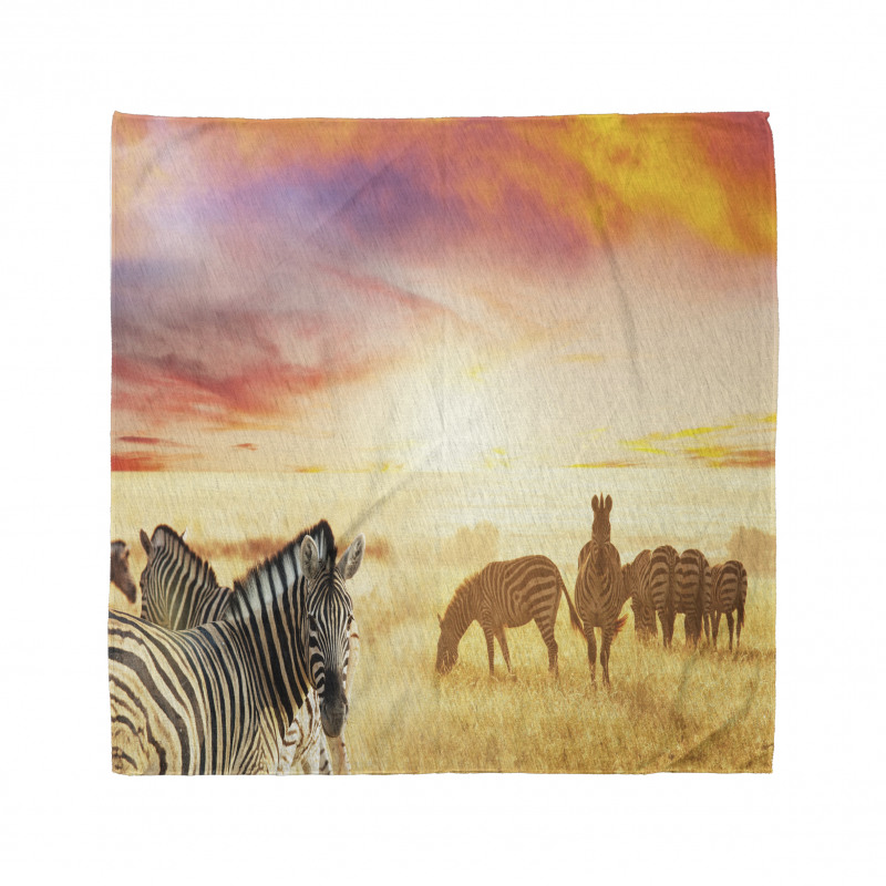 Hayvan Deseni Bandana Zebra ve Afrika Temalı