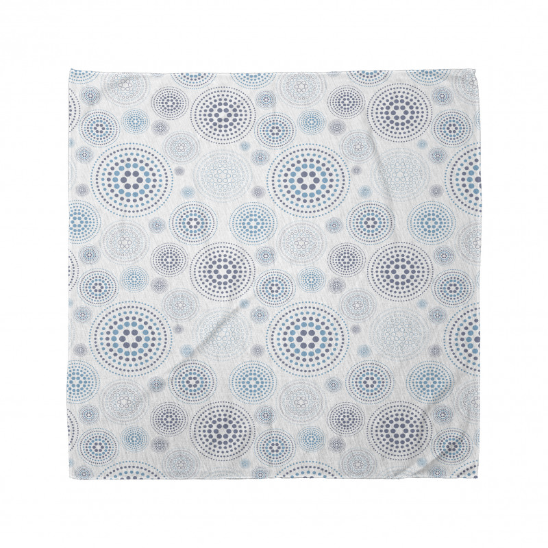 Geometrik Bandana Modern Tasarım Pastel İçiçe Noktalı Desen