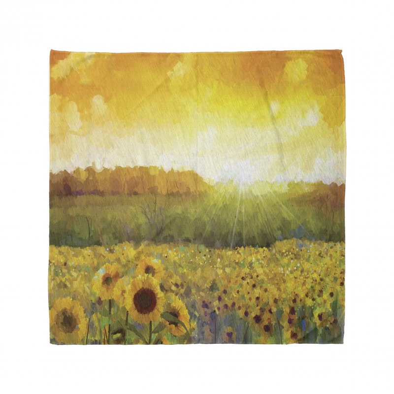 Golden Sunflower Field Bandana