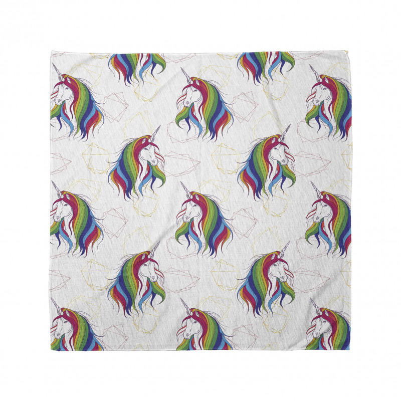 Unicorn Bandana Gökkuşağı Renkli Yelesi ile Tek Boynuzlu At