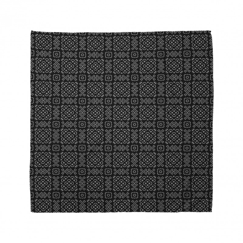 Geometrik Bandana Klasik Damask Viktorya Karo Çiçek Motifi 