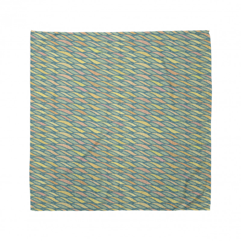 Pastel Bandana Absürt ve Soyut Detaylı Geometrik Motifler