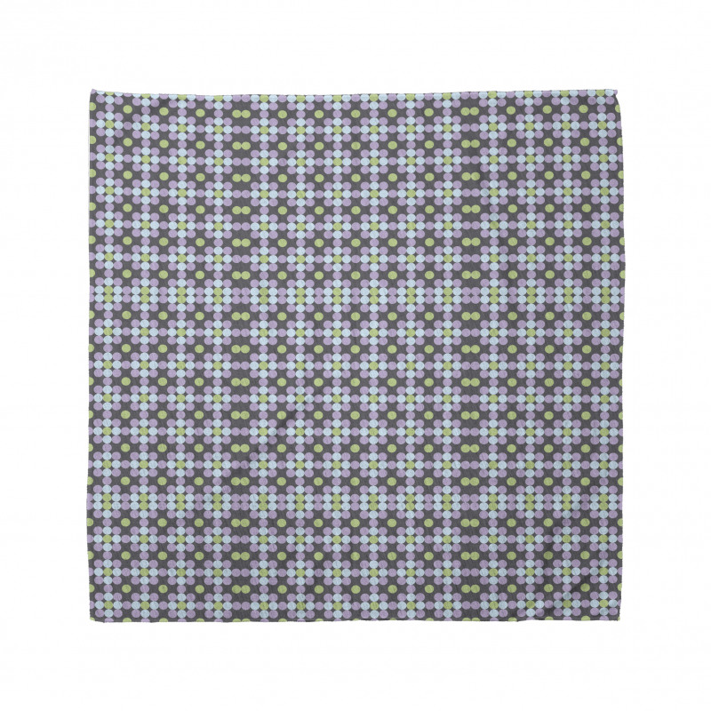 Geometrik Bandana Modern Tonlarda Noktalı Tasarım Motif