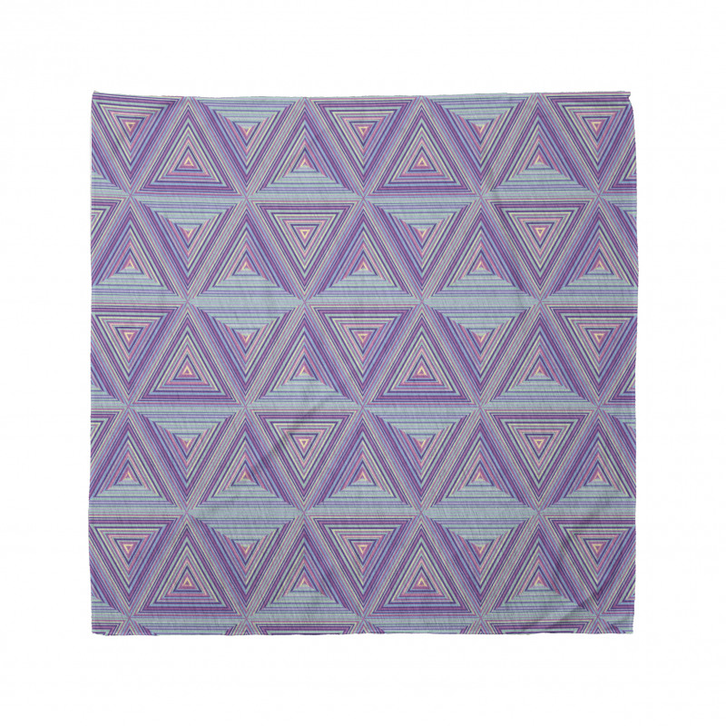 Geometrik Bandana Modern İç İçe Çizgili Görünüm Üçgenler