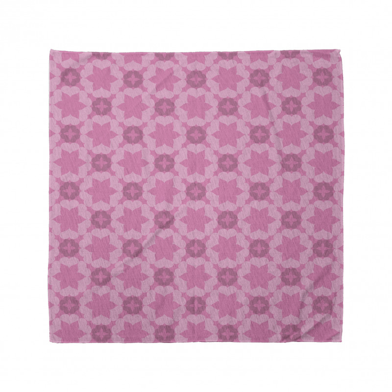 Geometrik Bandana Pastel Romantik Soyut Çiçek Kompozisyonu