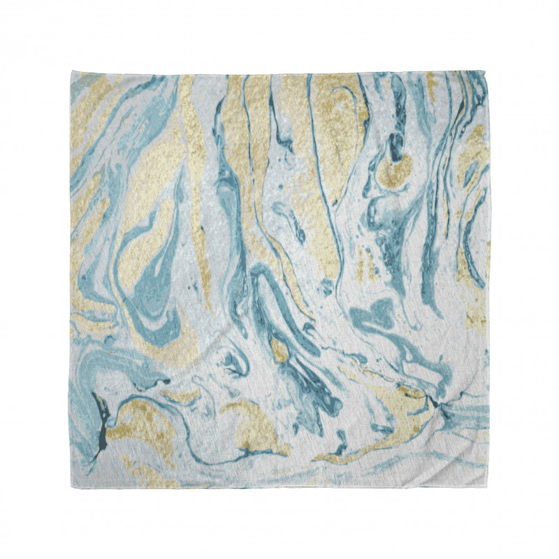 Modern Bandana Doğal Marble Esintili Ebru Karışımlı Desen