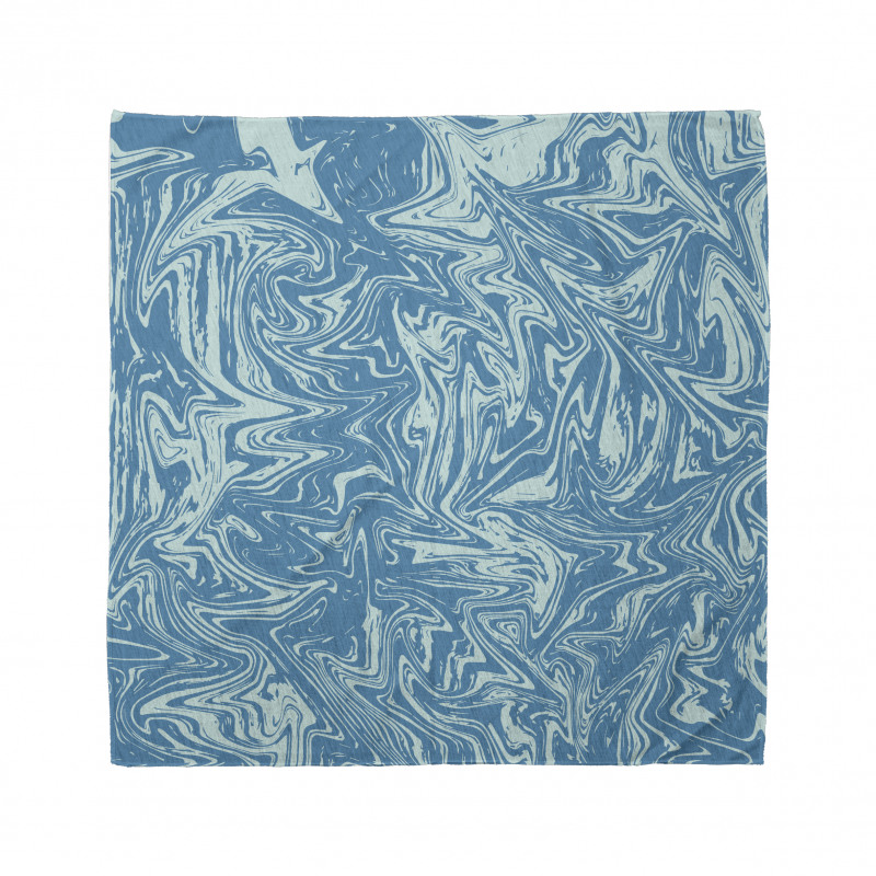 Modern Bandana Su Tonlarında Marble Esintili Ebru Deseni