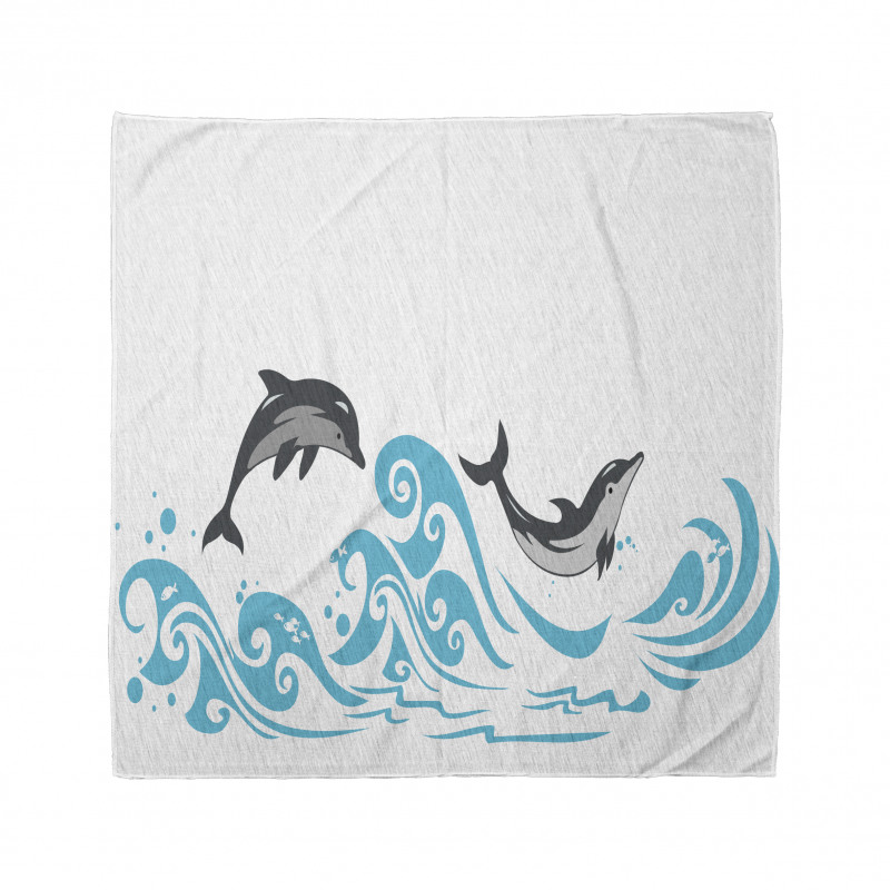 Big Fish Mammal Waves Art Bandana