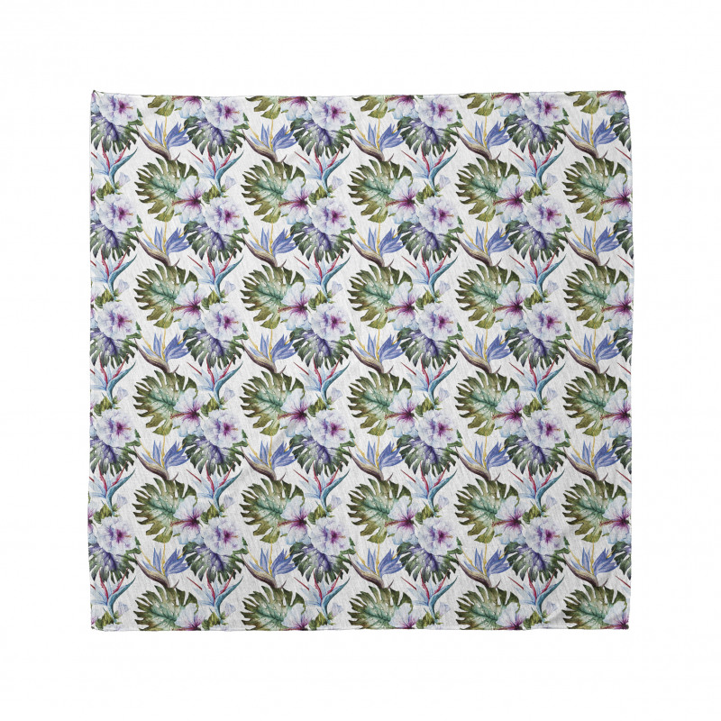 Colorful Exotic Flowers Art Bandana