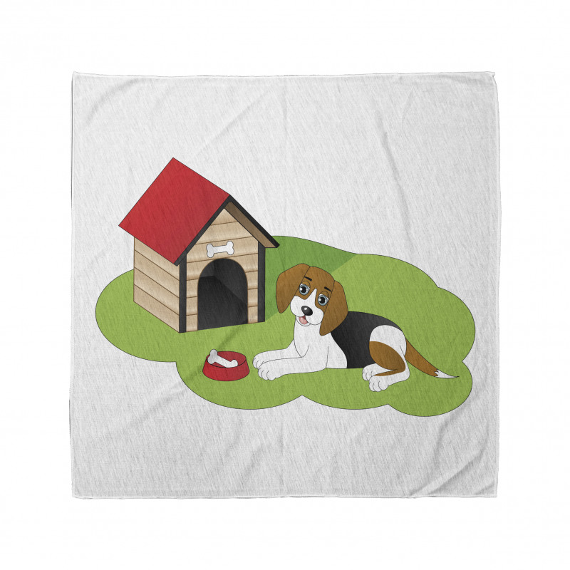 Dog House Bone Grass Graphic Bandana