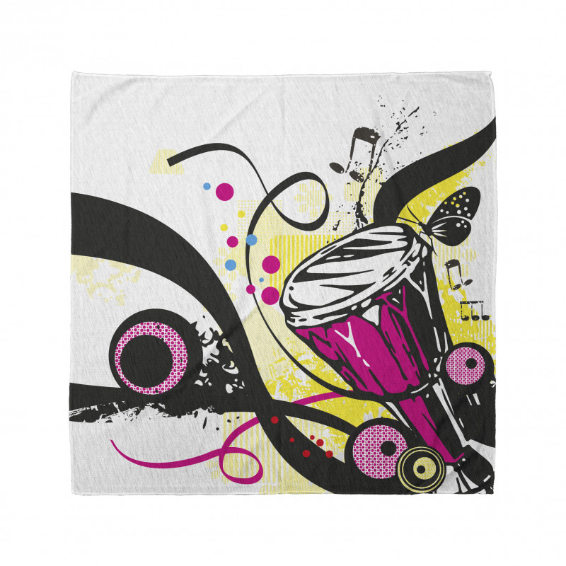 Retro Musical Abstract Art Bandana